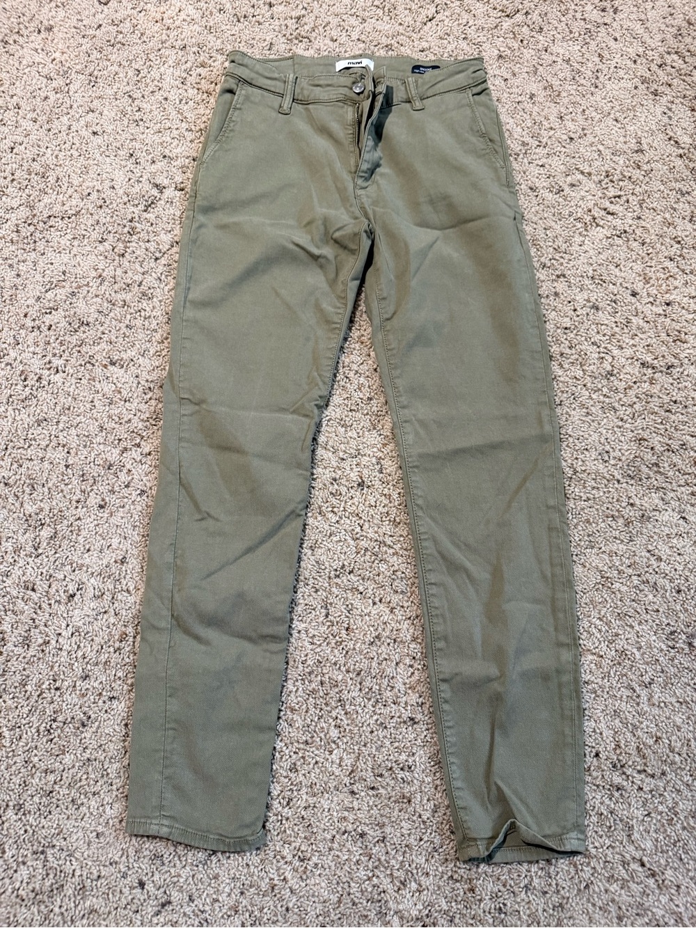 Mavi Women's Straight Leg Pants in Olive Green